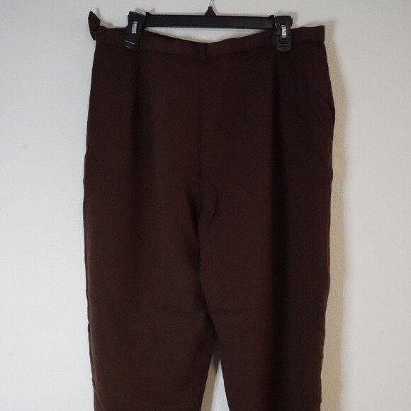 Pendleton, 100% Virgin Wool Straight Trouser Dress Pants, Brown - Picture 4 of 10